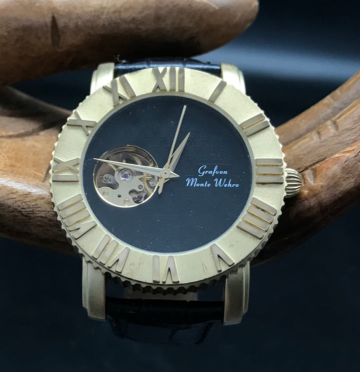 Gold-schwarze Graf von Monte Wehro Uhr