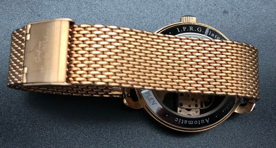 Roségoldene-schwarze Graf von Monte Wehro Uhr