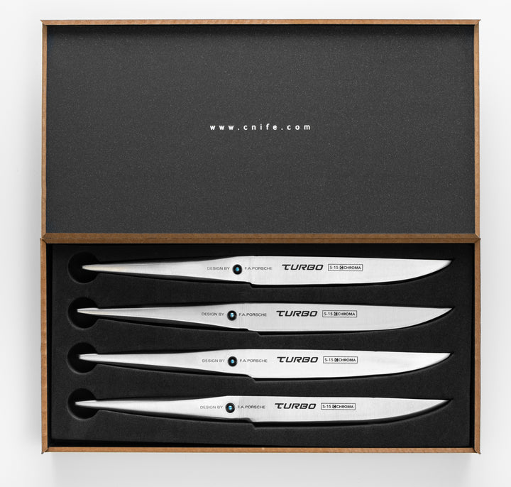 S-16 CHROMA TURBO Steakmesser-Set – 4-teilig, Design by F.A. Porsche (1109)