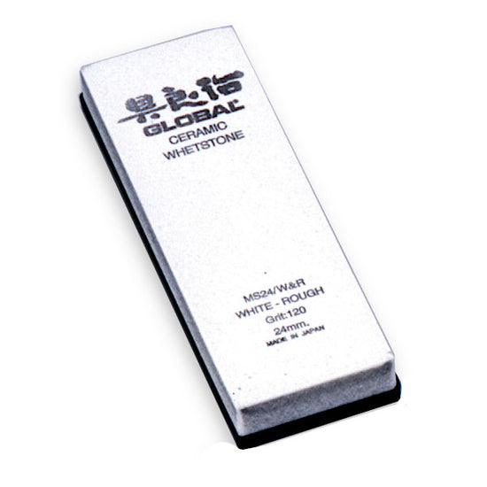 GLOBAL Keramik Schleifstein MS 24 W&R Keramikschleifstein, weiß, 120er 210x70x24 mm, 120er Körnung  (1109)