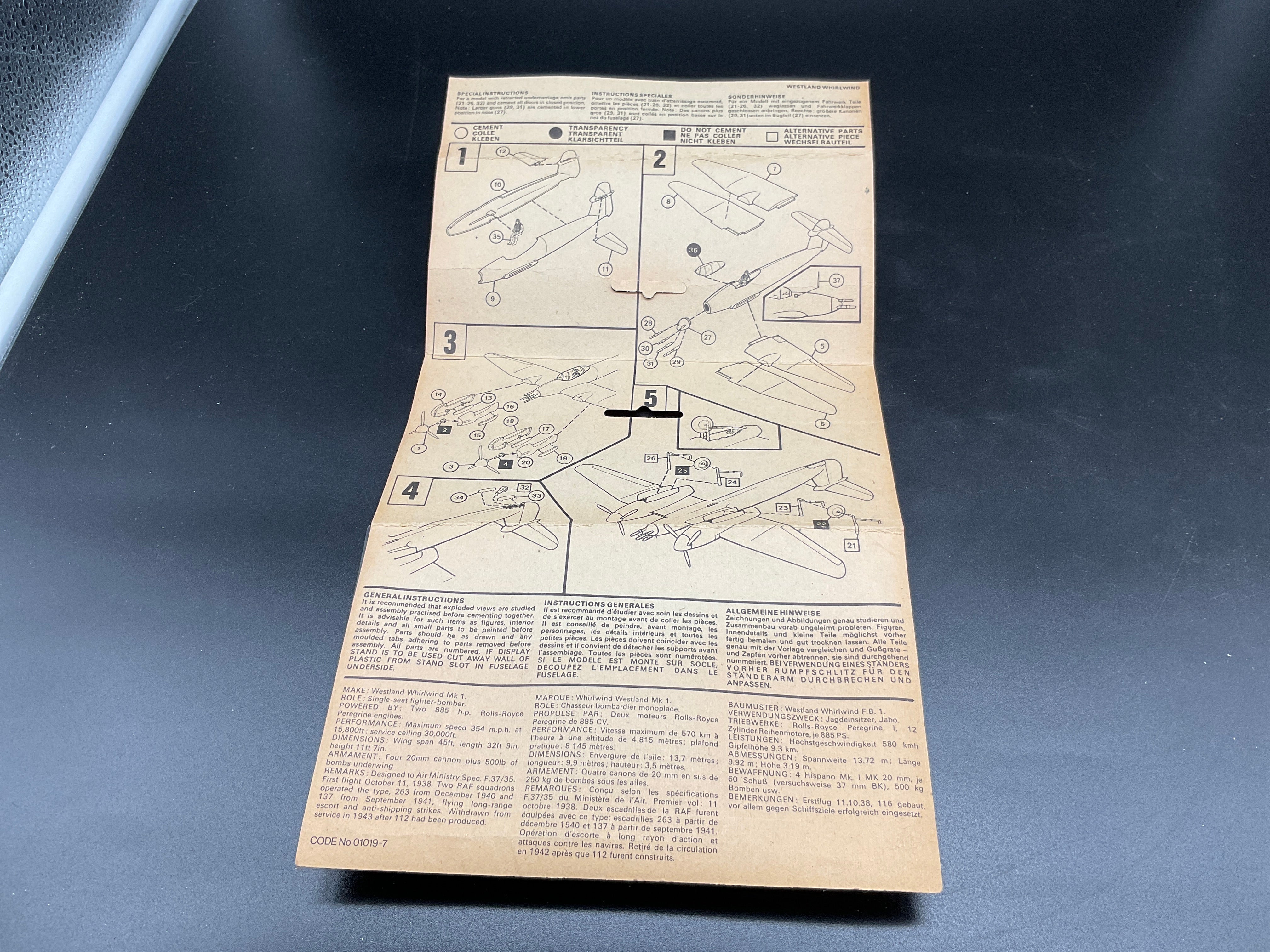 AIRFIX WHIRLWIND Mk 1 Modellbausatz