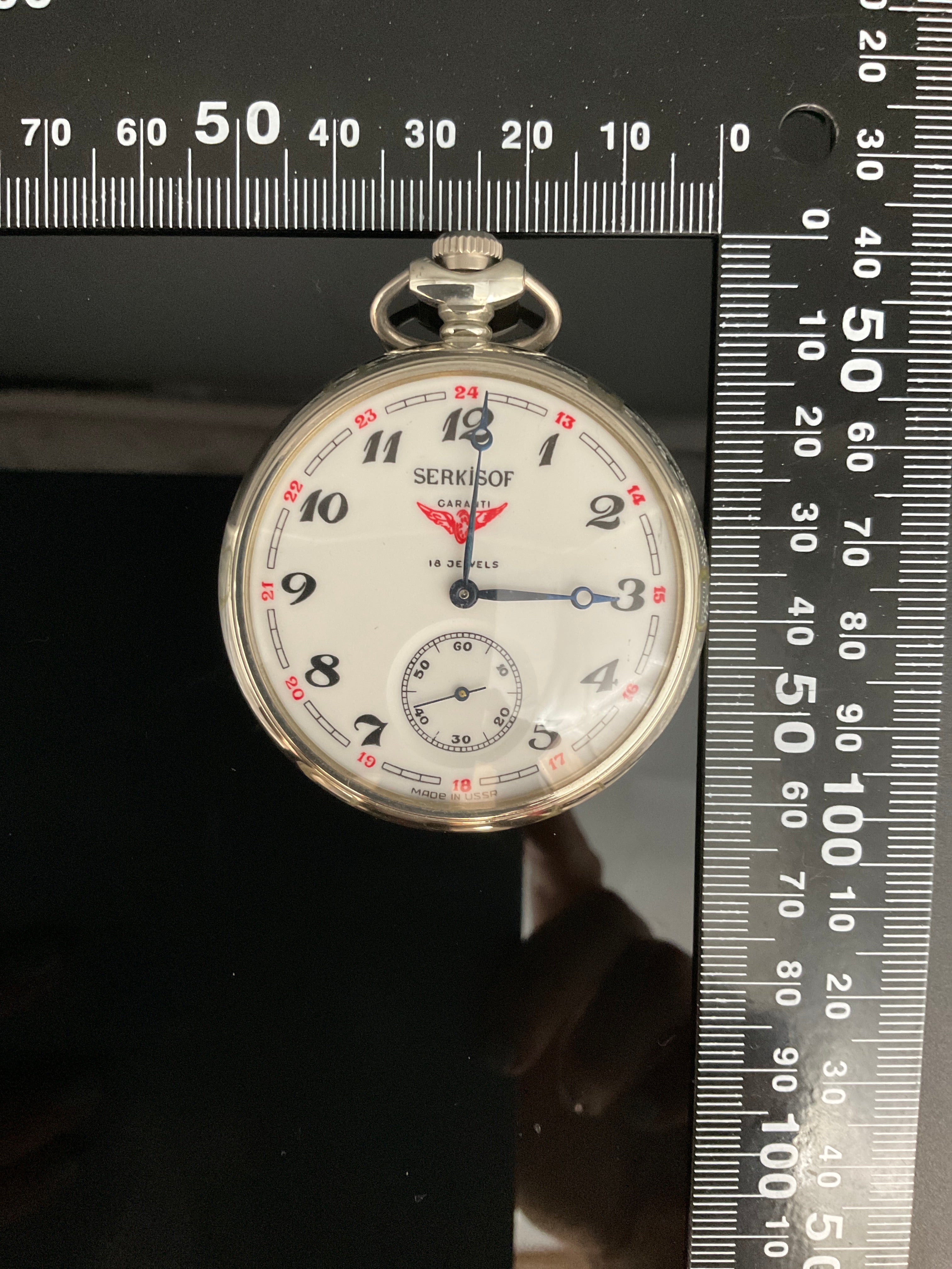 Serkisof Garanti 18 Jewels Taschenuhr  905