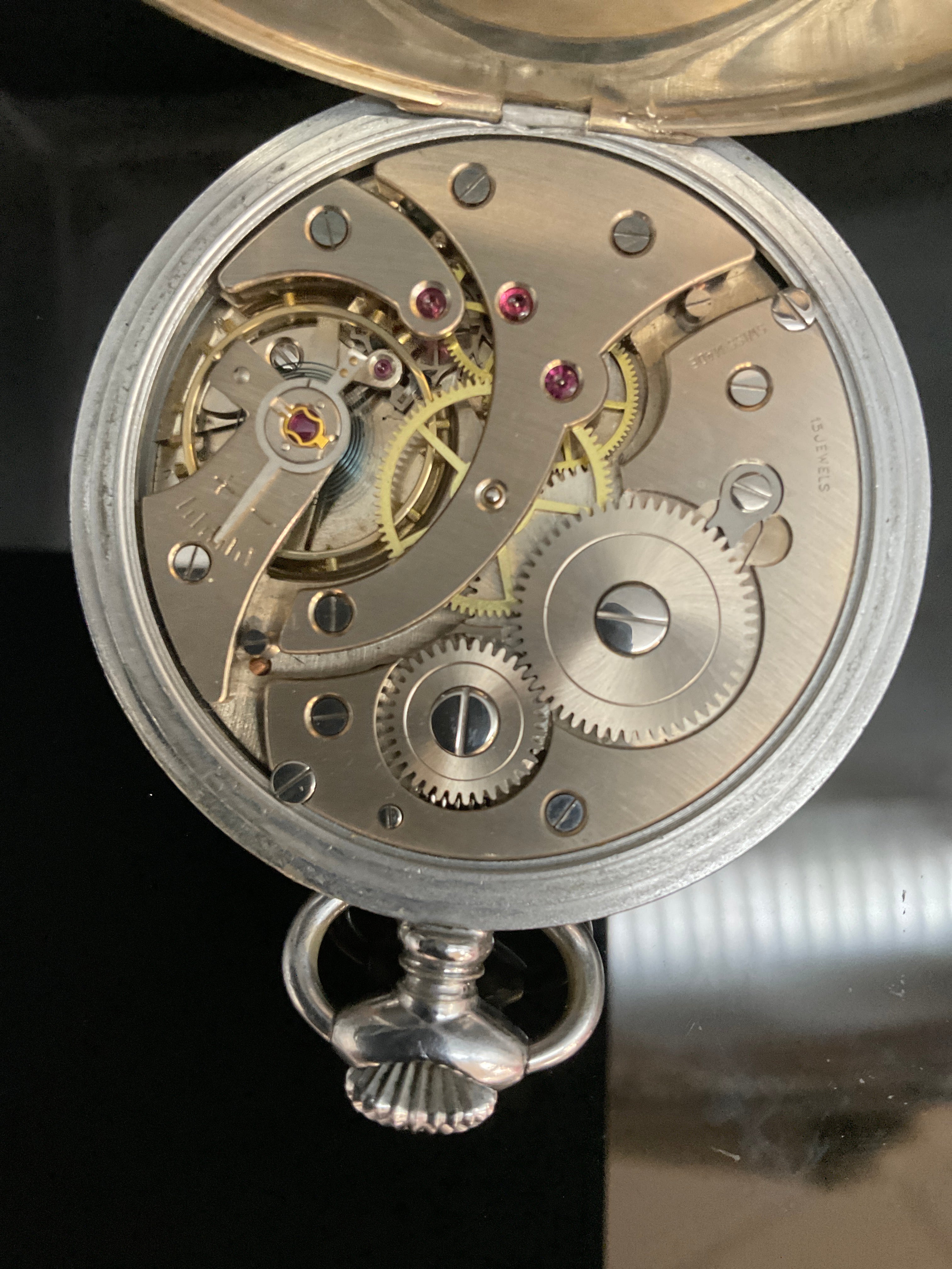 Silvana 15 Rubis Incabloc Taschenuhr 905