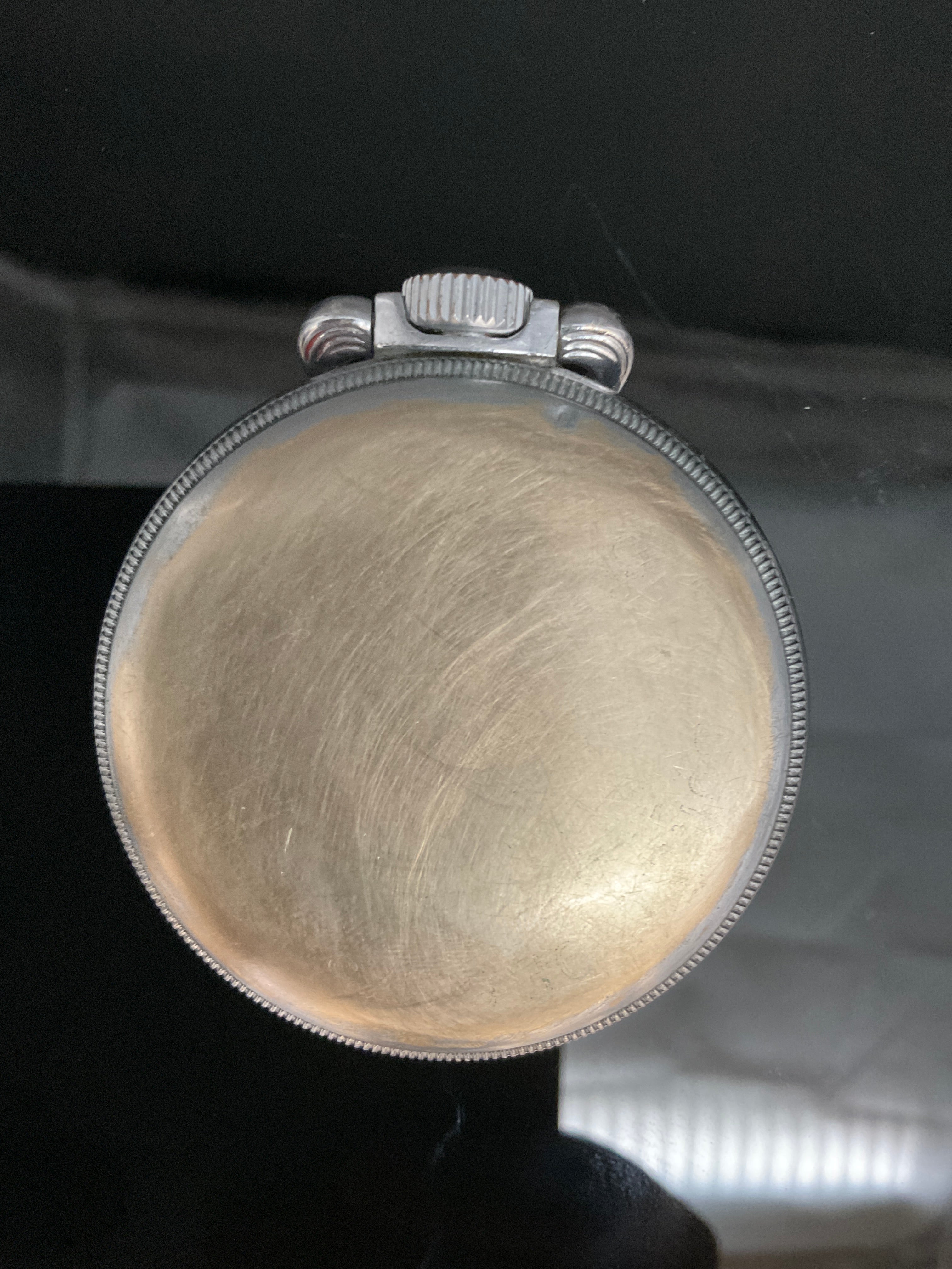 Hamilton Eisenbahn-Taschenuhr aus US-Militärstahl aus der Kriegszeit G.C.T. Taschenuhr  905