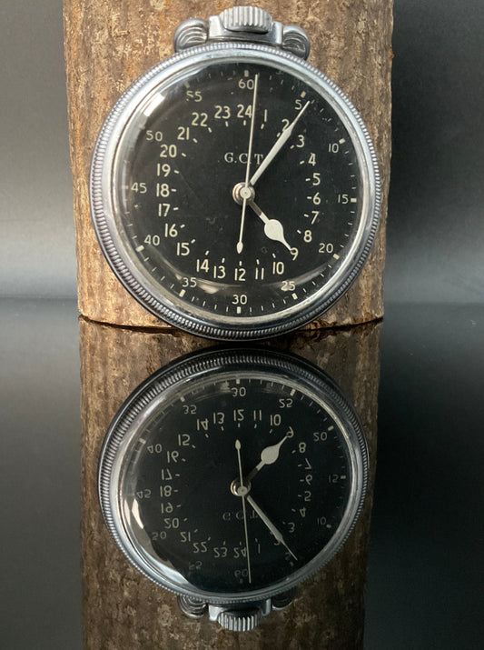 Hamilton Eisenbahn-Taschenuhr aus US-Militärstahl aus der Kriegszeit G.C.T. Taschenuhr
