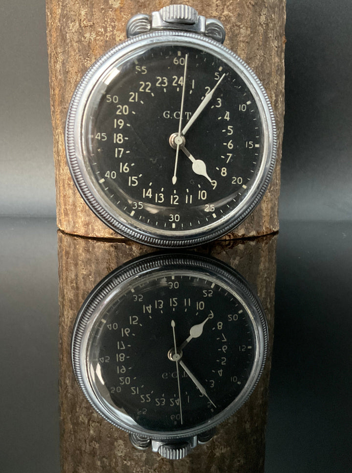 Hamilton Eisenbahn-Taschenuhr aus US-Militärstahl aus der Kriegszeit G.C.T. Taschenuhr  905