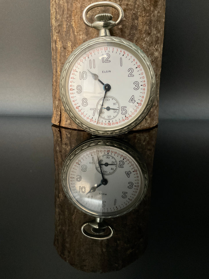 Elgin Nickel Illinois 17 Jewels Taschenuhr  905