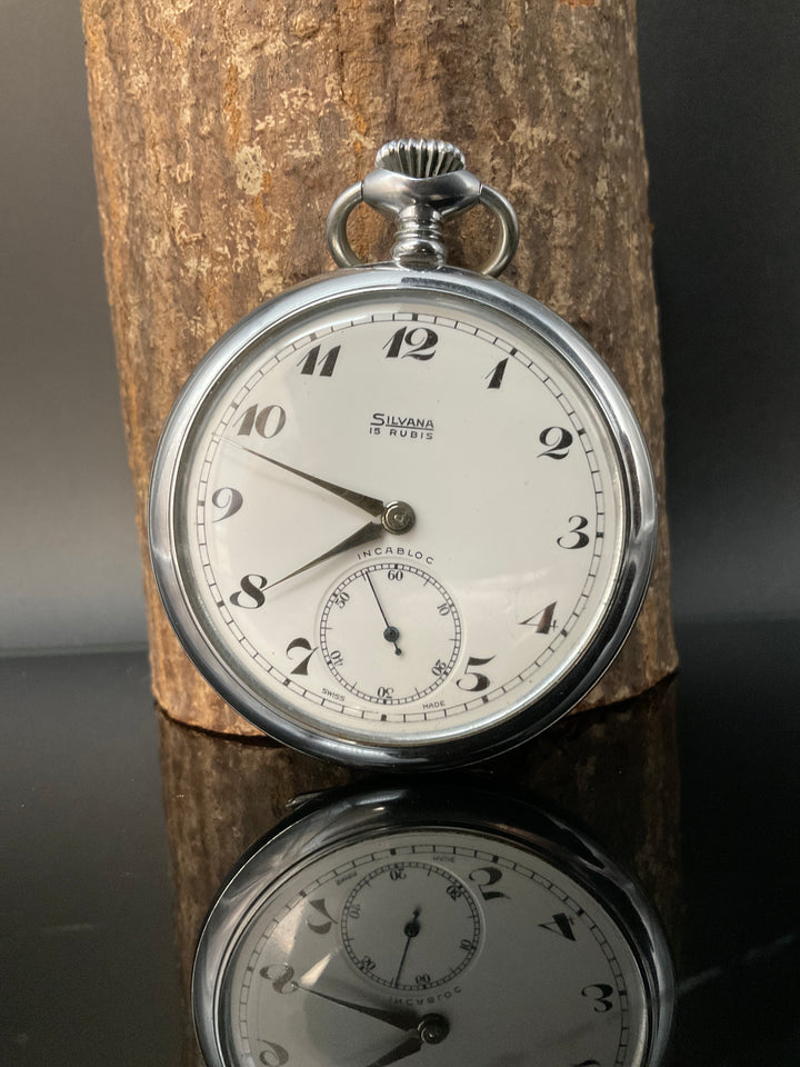 Silvana 15 Rubis Incabloc Taschenuhr 905