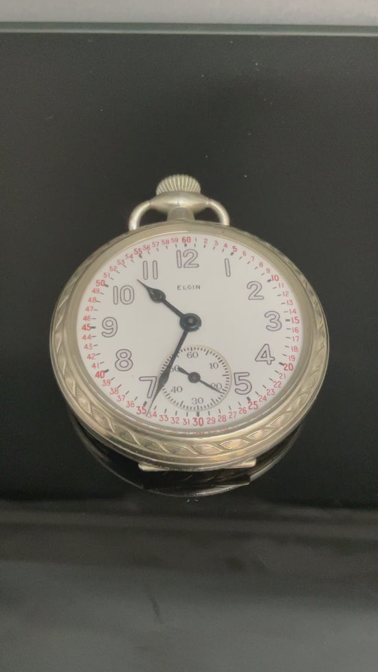 Elgin Nickel Illinois 17 Jewels Taschenuhr  905