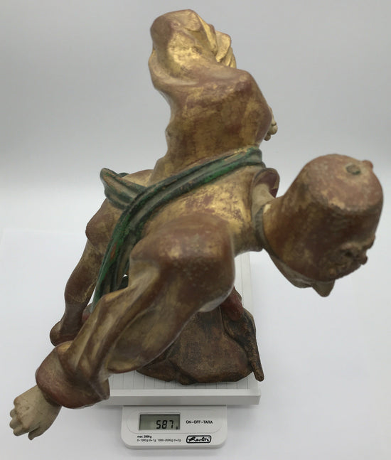 Moriskentänzer Burgunder, Schenna K. Kostner 1979, handgeschnitzt, 34 cm hoch