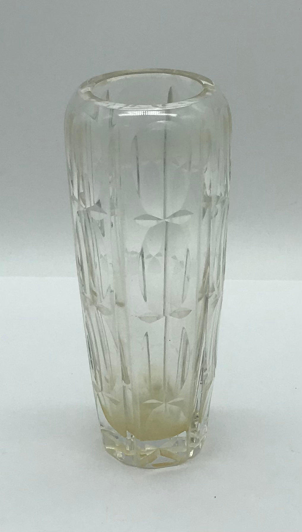 Kristall Bleikristall Vase Höhe 18 cm, handgeschliffen