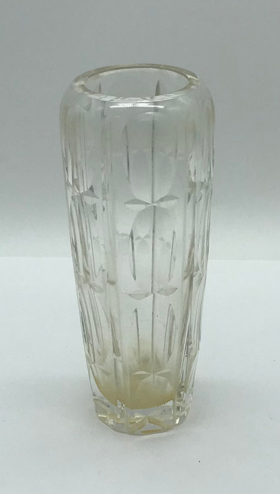 Kristall Bleikristall Vase Höhe 18 cm, handgeschliffen