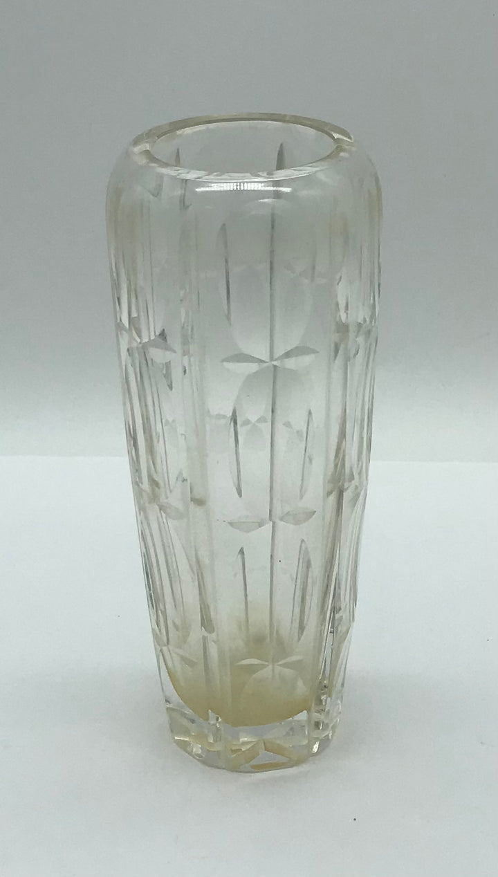 Kristall Bleikristall Vase Höhe 18 cm, handgeschliffen