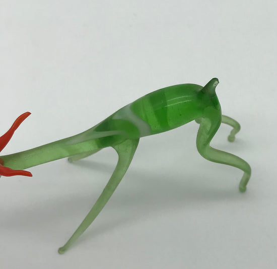 KONVOLUT 4 Stk. Glasfigur Giraffe, Hund, Reh, Dekoration, Setzkasten, Vitrine