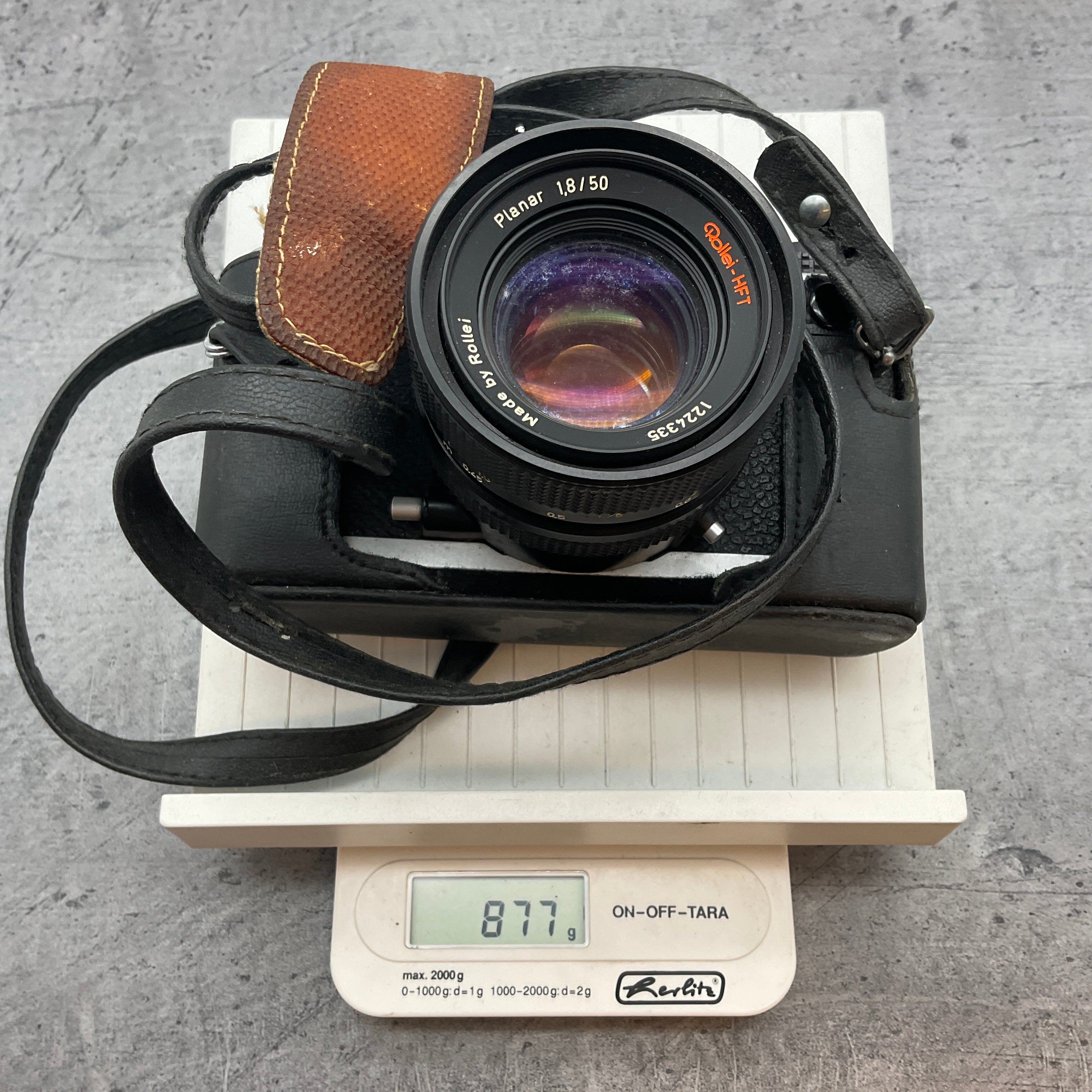 ROLLEIFLEX SL35 mit Rollei-HTF Planar 1.8/50, 1224335 mit Etui