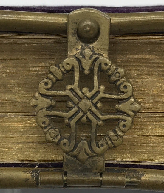 Lehr- und Gebetbuch für kath. Jünglinge und Jungfrauen Samteinband