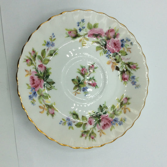 Royal Albert MOSS ROSE Kaffeegedeck 3tlg. Sammeltasse Bone China England