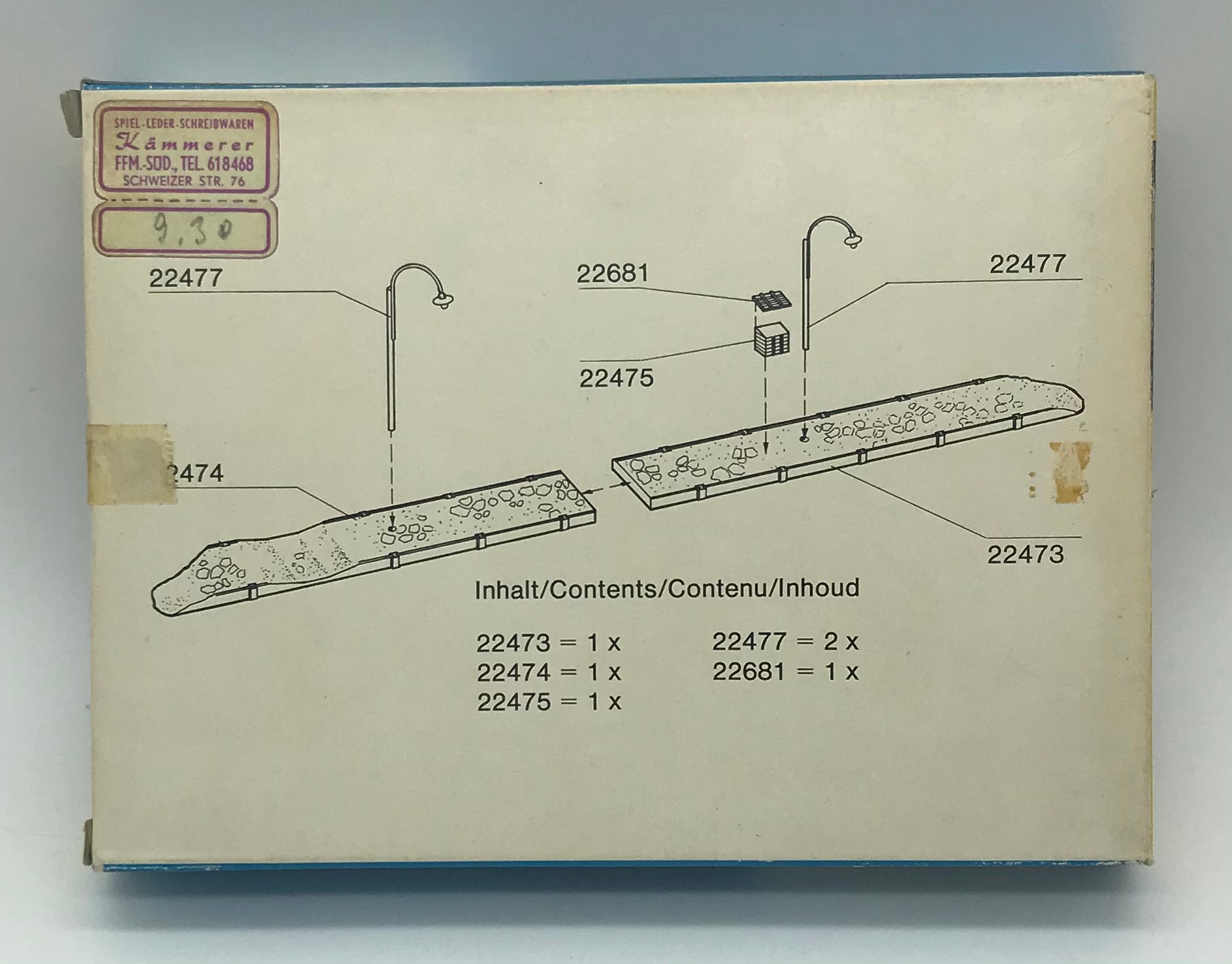 Vollmer  Z 9525 Bahnsteigverpackung Neuffen (Inh. 2 Stück)