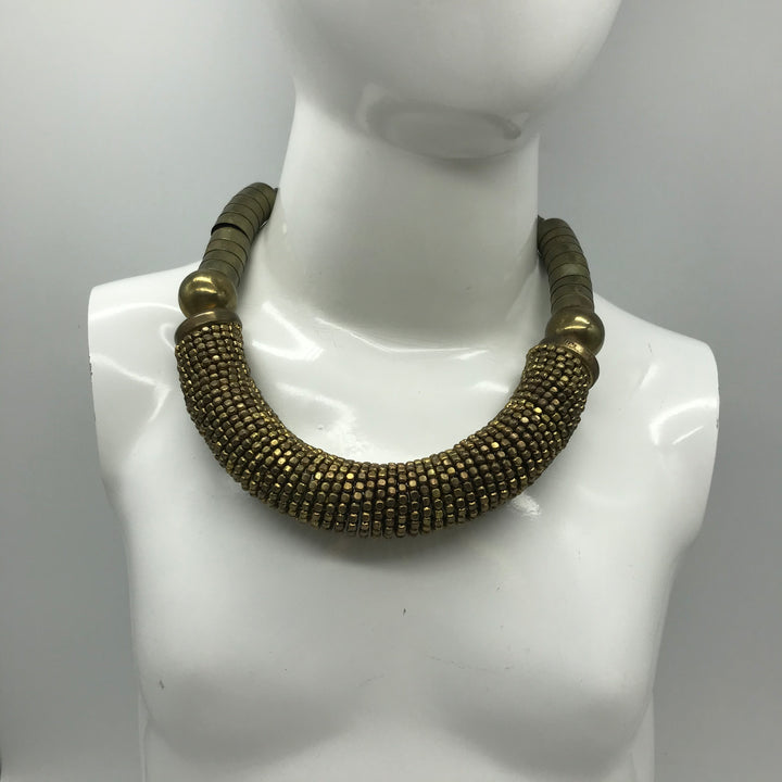 goldene Modeschmuck Kette aus Metall, Statement Kette