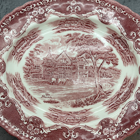 Ovale Platte, Servier Teller, Grindley, English Country Inns, England, Landhaus Porzellan