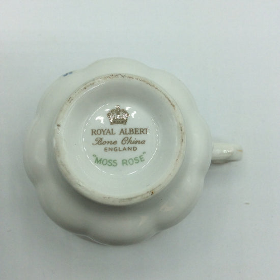 Royal Albert MOSS ROSE Kaffeegedeck 3tlg. Sammeltasse Bone China England