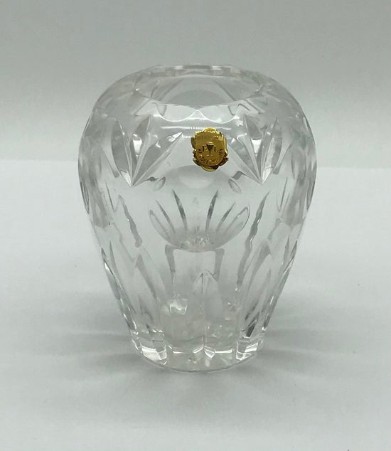 Kristall Bleikristall Vase Höhe 10,5cm, handgeschliffen