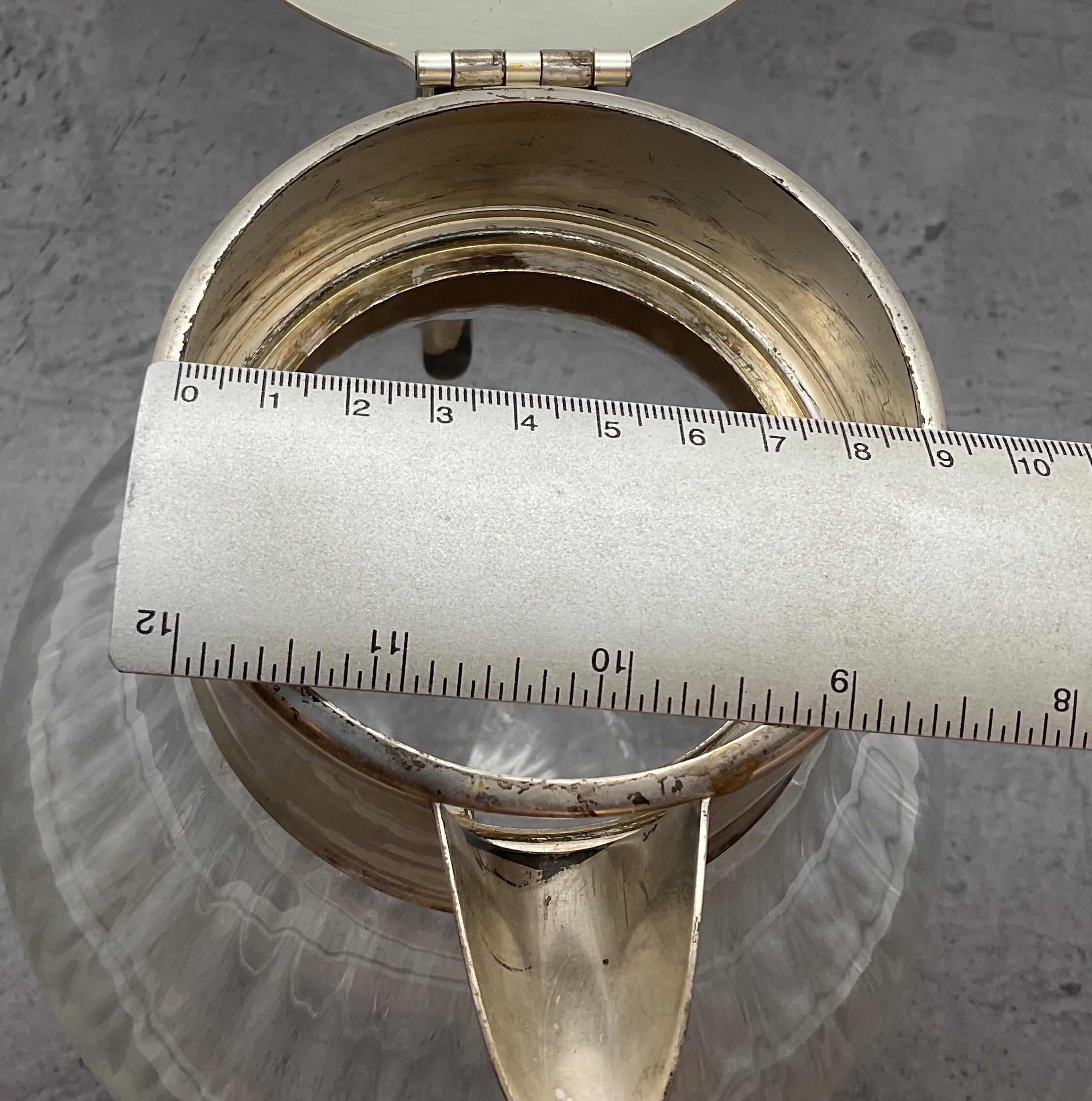 große bauchige Glas Karaffe mit klapp Deckel