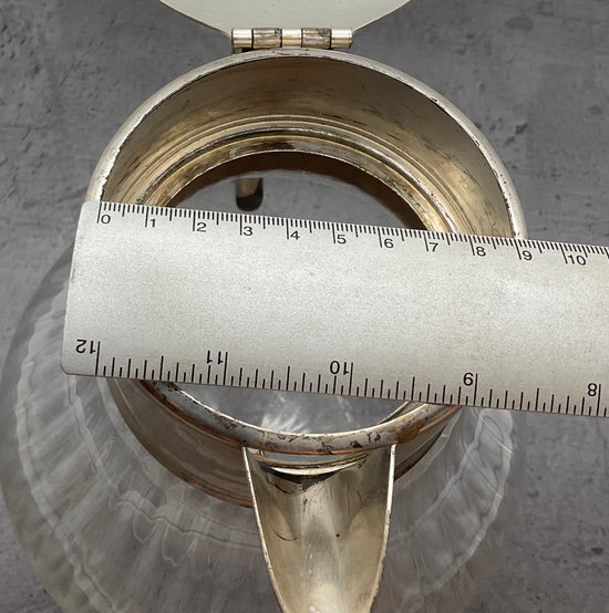 große bauchige Glas Karaffe mit klapp Deckel