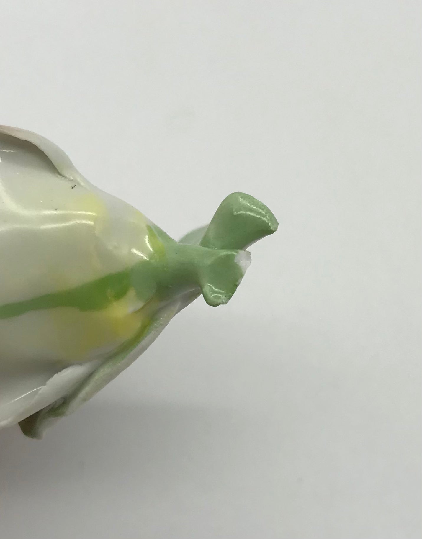 Porzellan Rose Blume Aquincum Budapest handbemalt, rosa