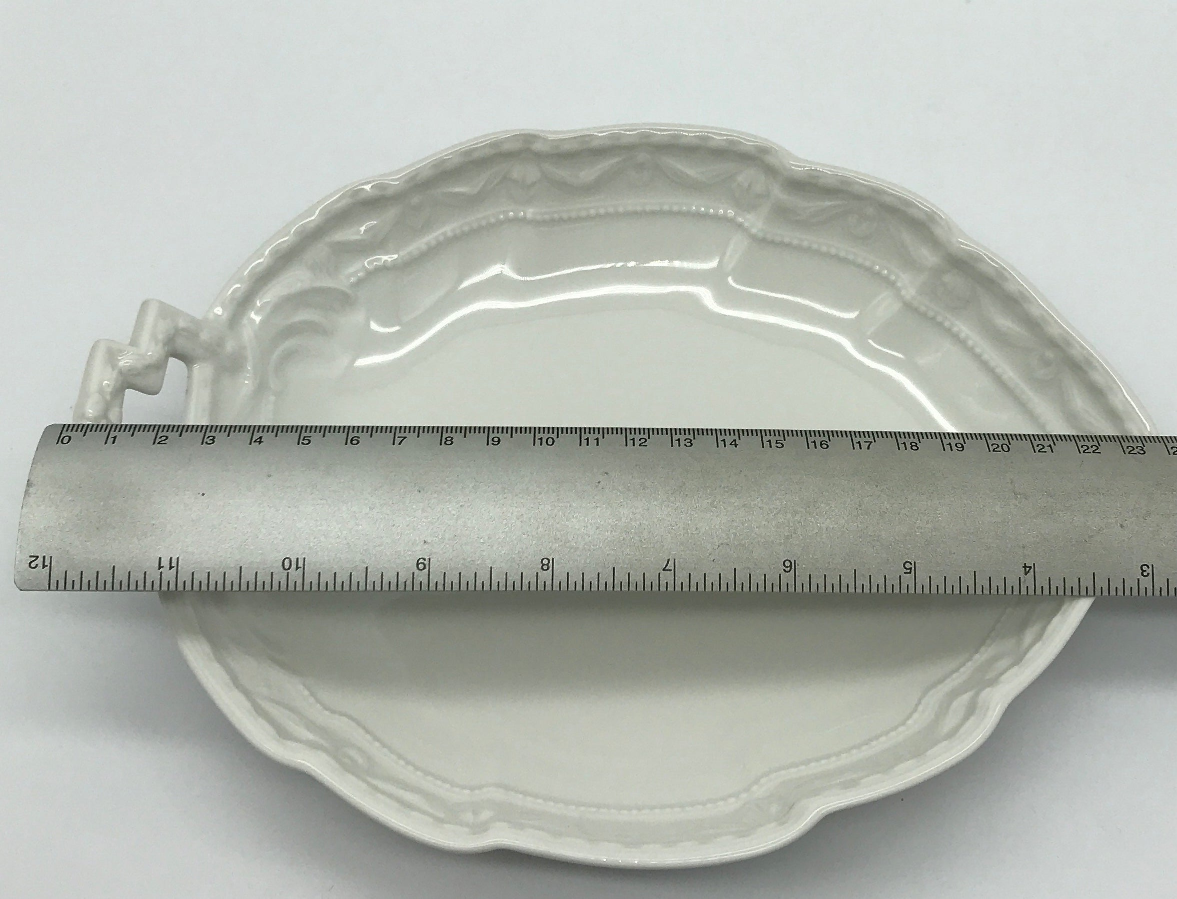 Blattschale - Porzellan weiß, KPM Berlin, Servier Schale