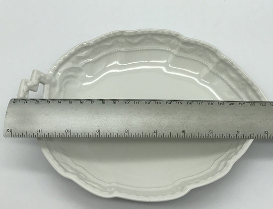 Blattschale - Porzellan weiß, KPM Berlin, Servier Schale