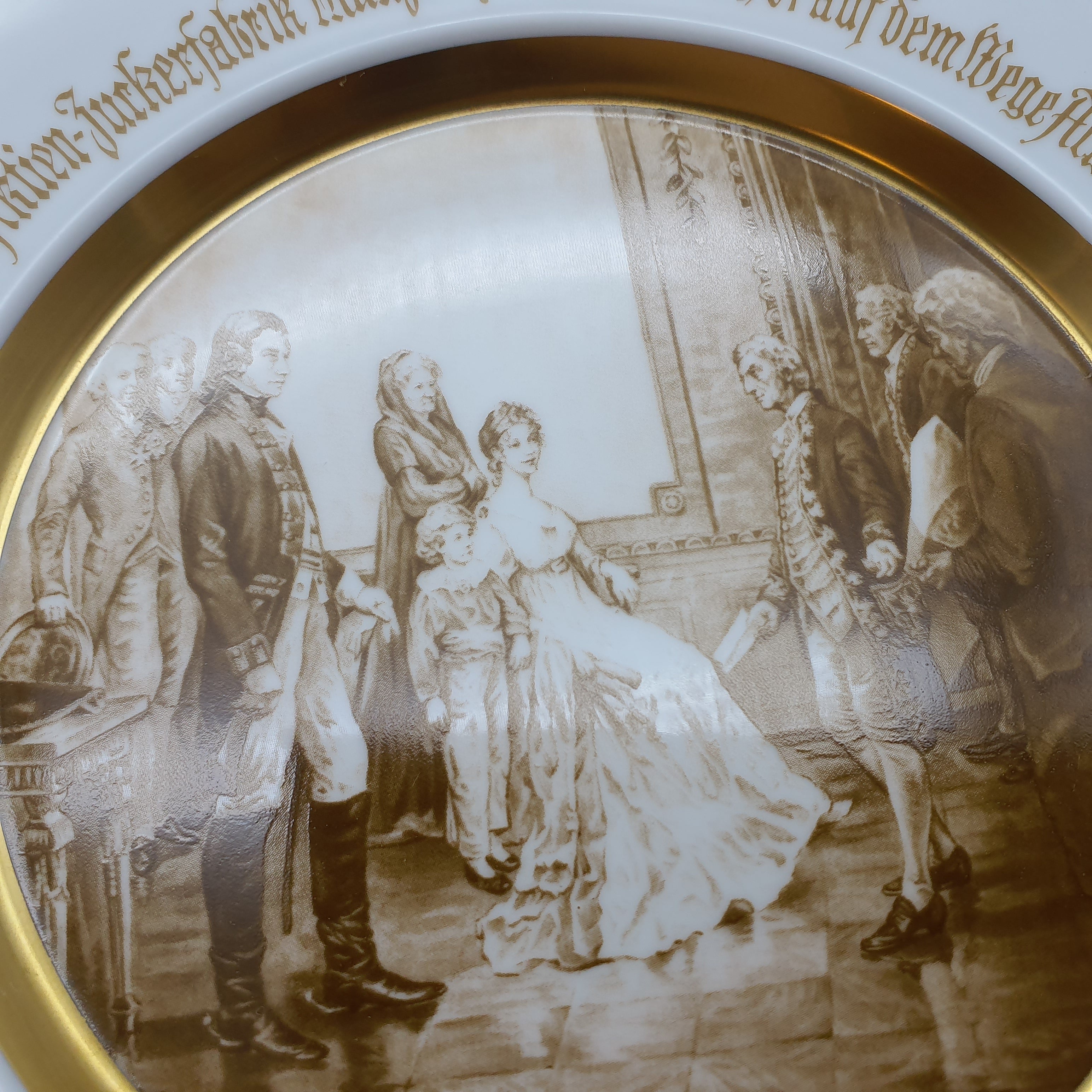 Fürstenberg Wandteller Sammelteller, 100 Jahre Zuckerübenfabrik