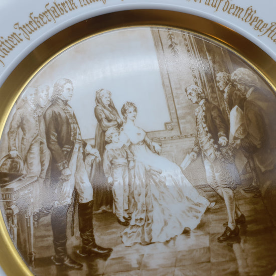 Fürstenberg Wandteller Sammelteller, 100 Jahre Zuckerübenfabrik