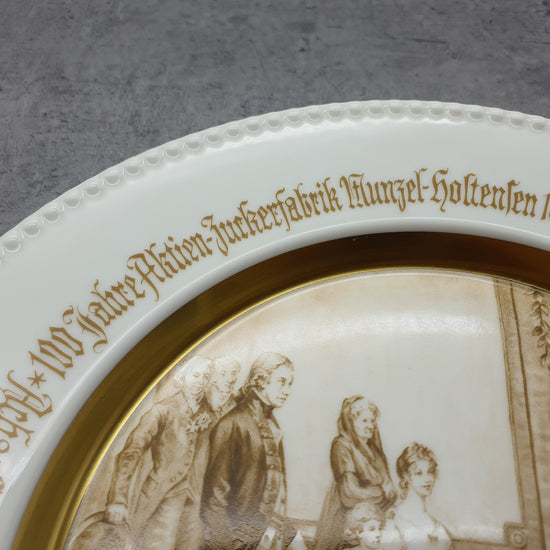 Fürstenberg Wandteller Sammelteller, 100 Jahre Zuckerübenfabrik