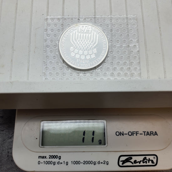 5 DM Gedenkmünzen Silber 1974 " 25 Jahre Grundgesetz der Bundesrepublik "