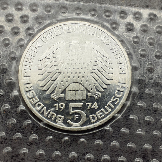 5 DM Gedenkmünzen Silber 1974 " 25 Jahre Grundgesetz der Bundesrepublik "