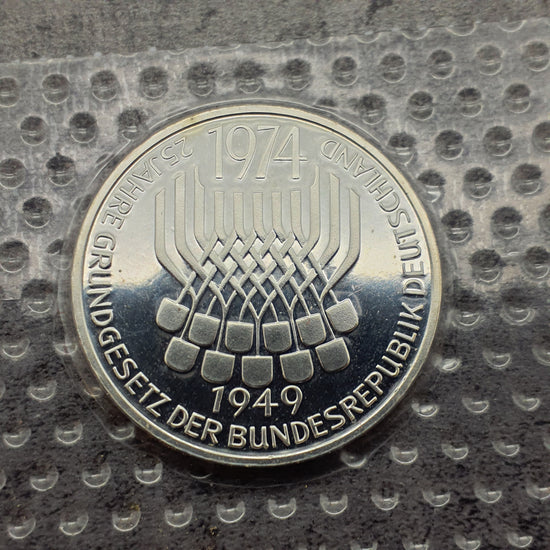 5 DM Gedenkmünzen Silber 1974 " 25 Jahre Grundgesetz der Bundesrepublik "
