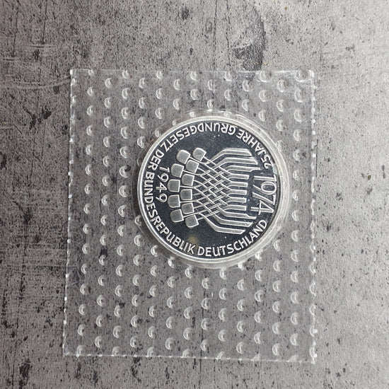 5 DM Gedenkmünzen Silber 1974 " 25 Jahre Grundgesetz der Bundesrepublik "