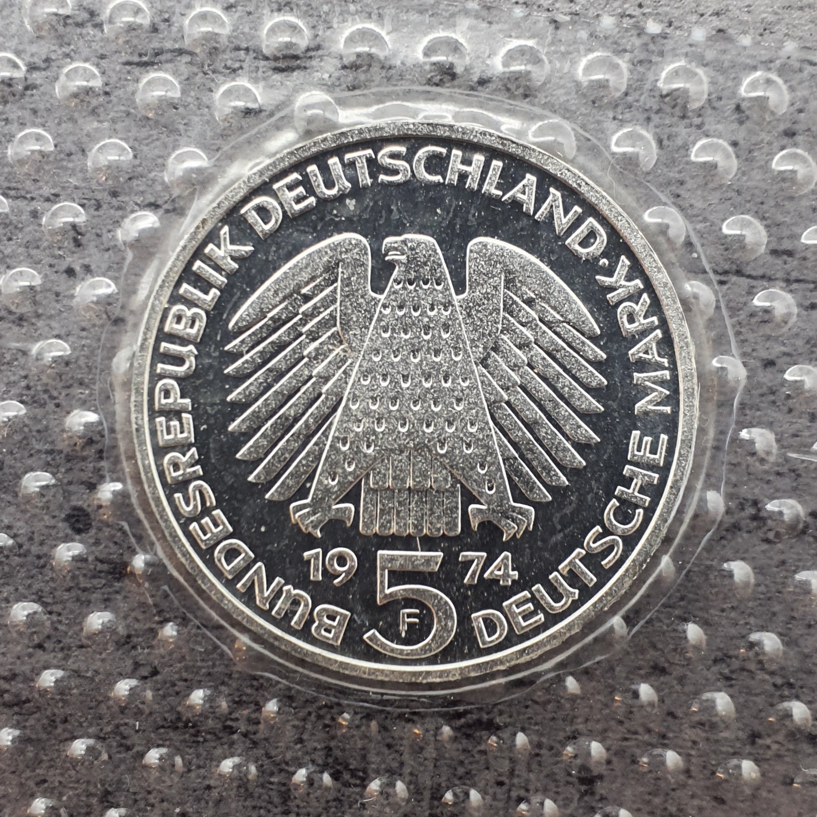 5 DM Gedenkmünzen Silber 1974 " 25 Jahre Grundgesetz der Bundesrepublik "