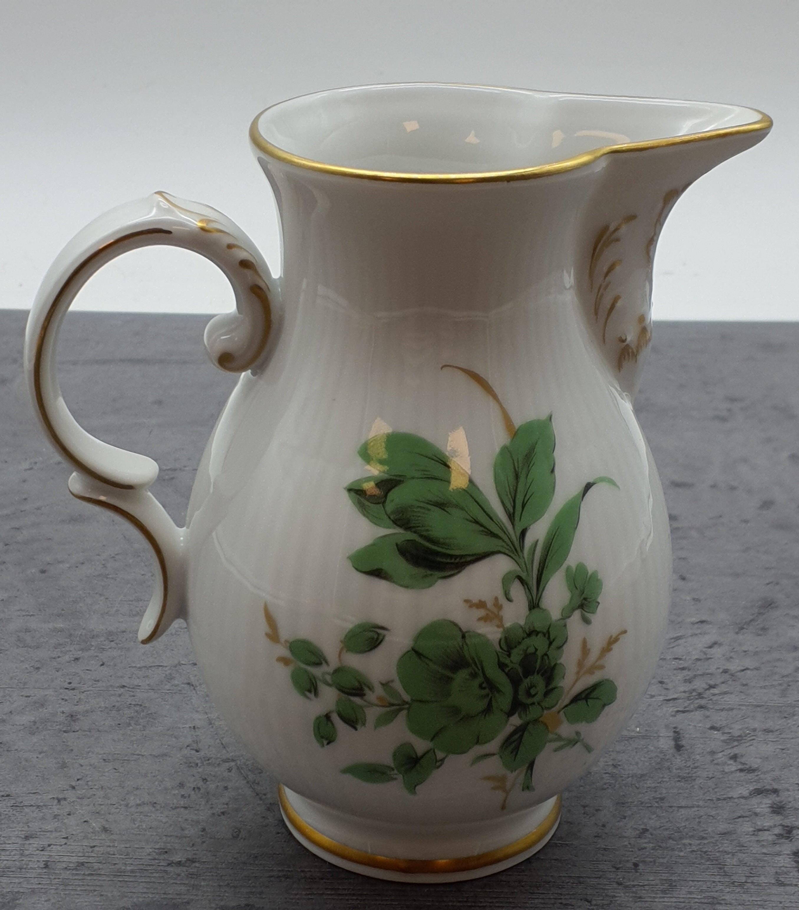 Heinrich Porzellan Höchst Residenz Milchkännchen grüne Blumen