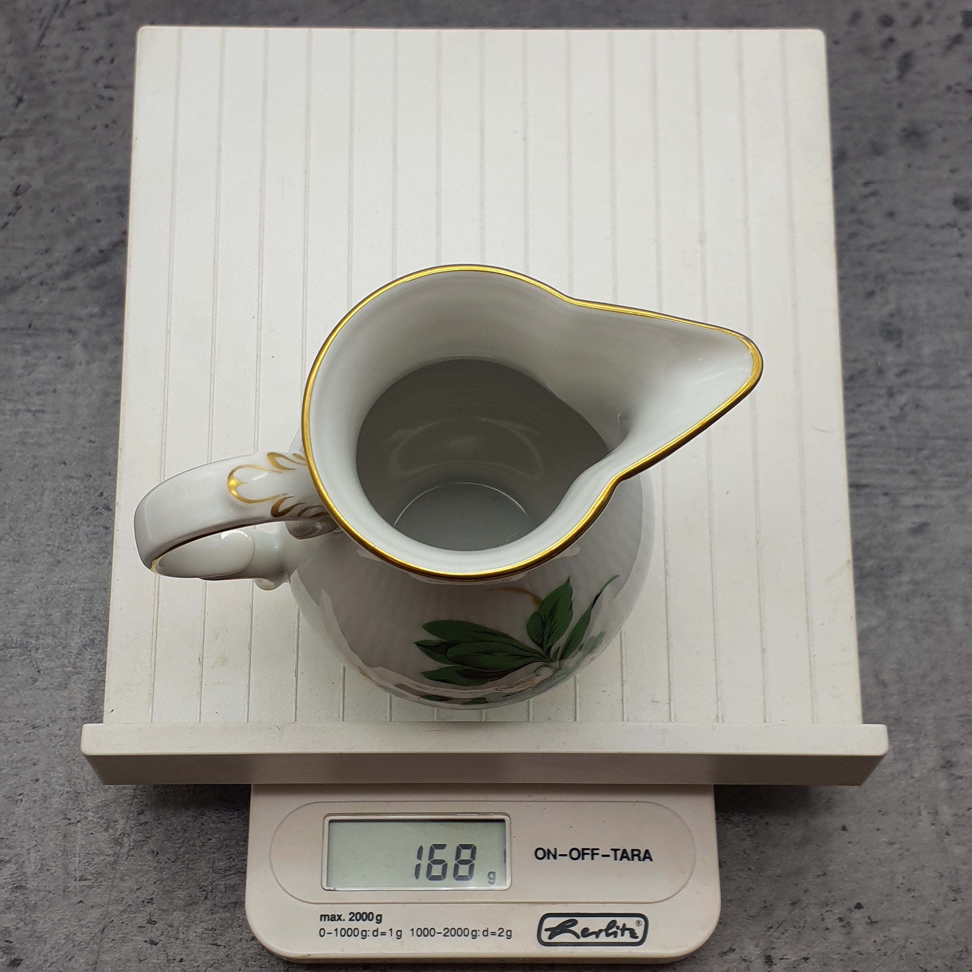 Heinrich Porzellan Höchst Residenz Milchkännchen grüne Blumen