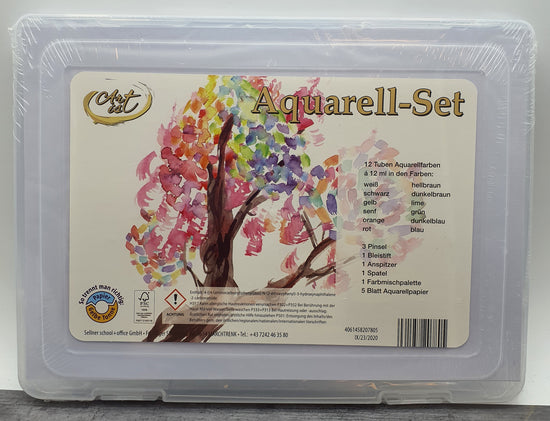 Art is Aquarell-Set, 12 Tuben Aquarellfarben a 12 ml in verschiedenen Farben