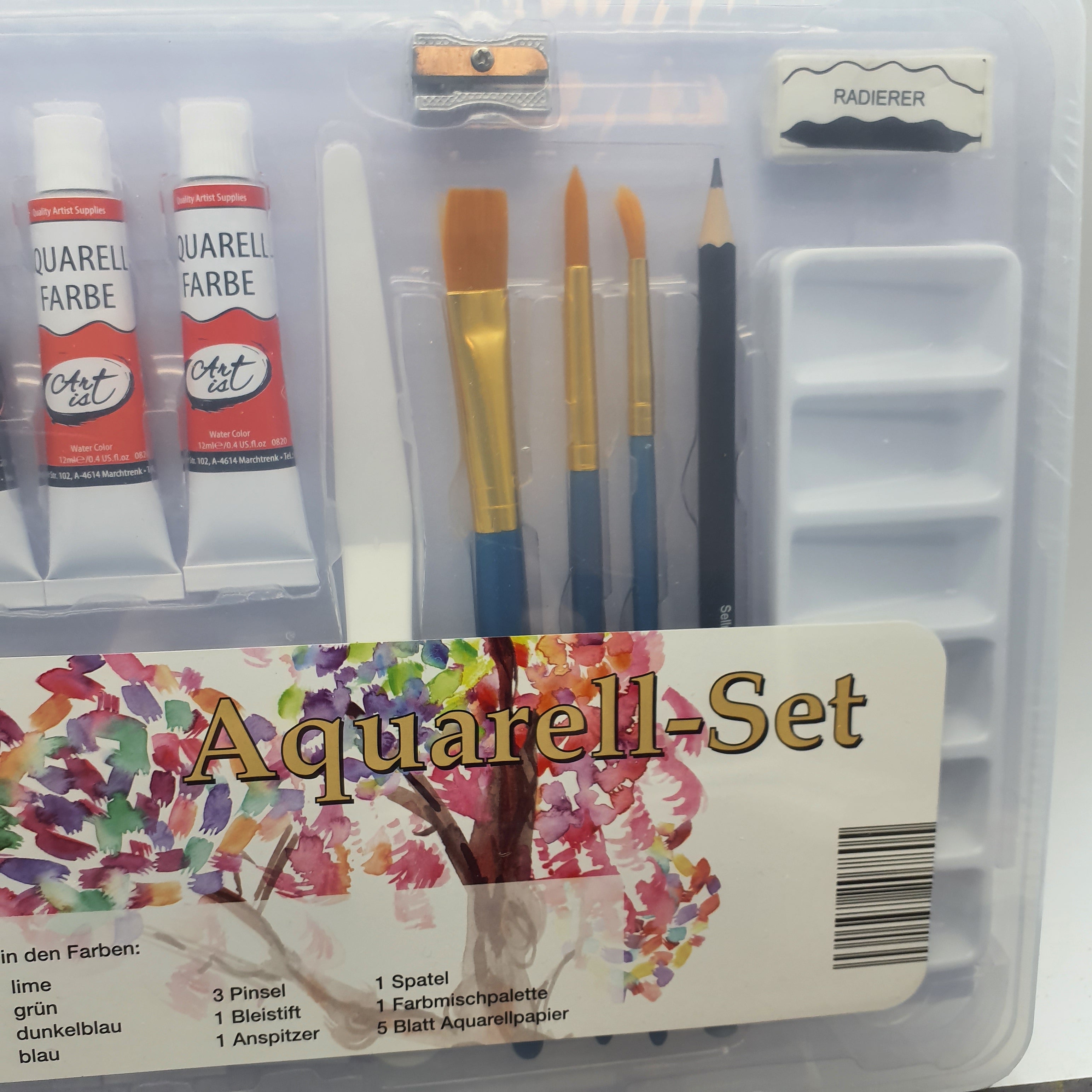Art is Aquarell-Set, 12 Tuben Aquarellfarben a 12 ml in verschiedenen Farben