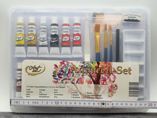 Art is Aquarell-Set, 12 Tuben Aquarellfarben a 12 ml in verschiedenen Farben
