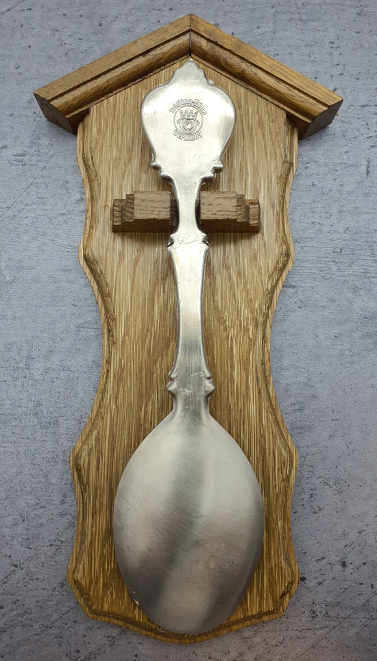 Frieling Zinn Jahreslöffel 1988 mit Holzbrett - Sammellöffel
