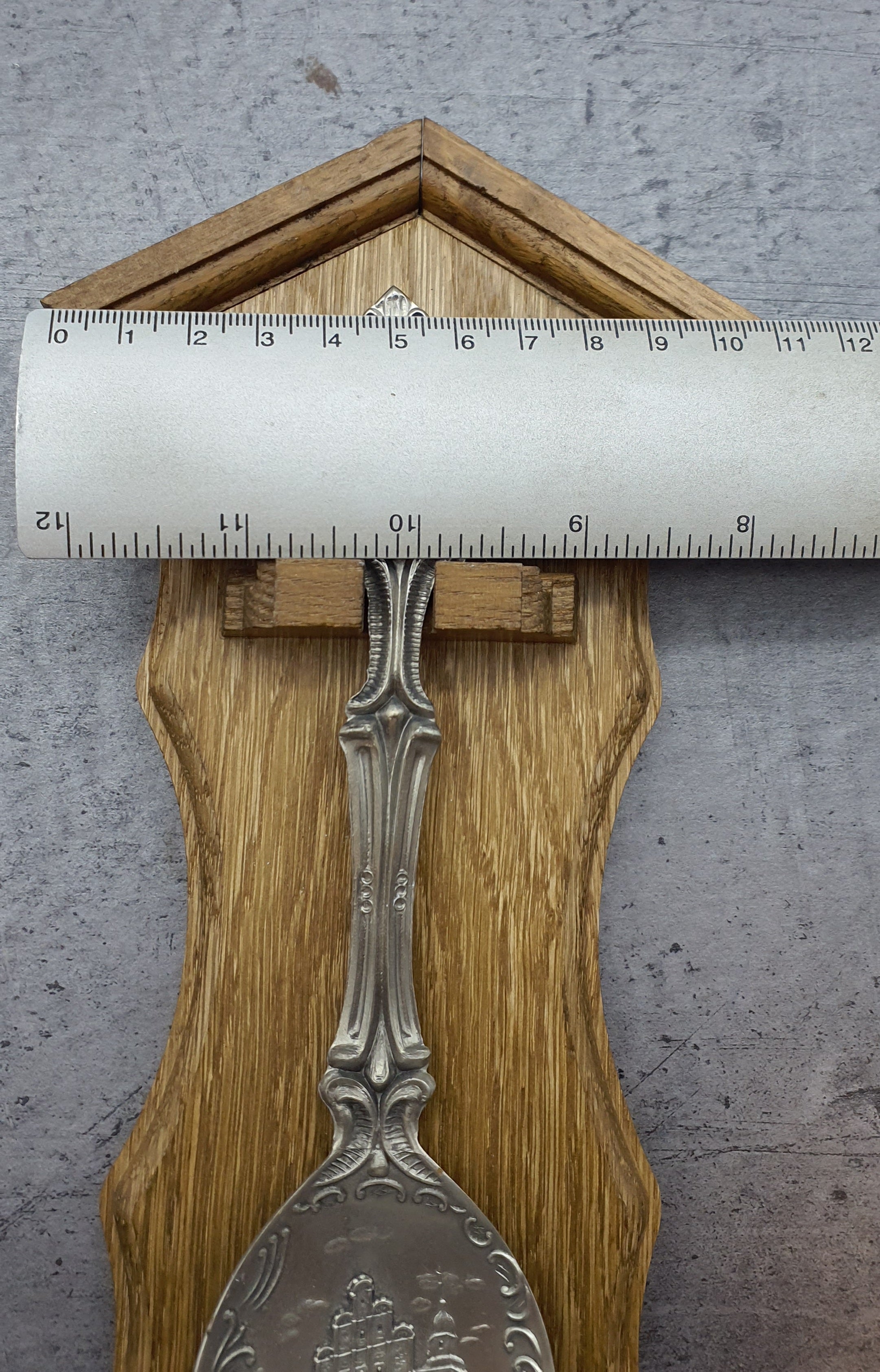 Frieling Zinn Jahreslöffel 1988 mit Holzbrett - Sammellöffel