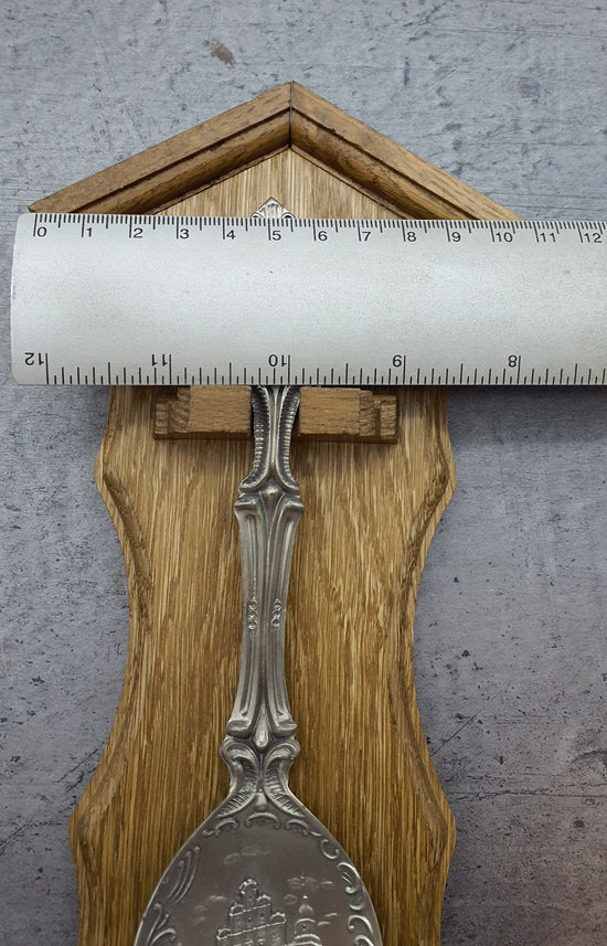 Frieling Zinn Jahreslöffel 1988 mit Holzbrett - Sammellöffel