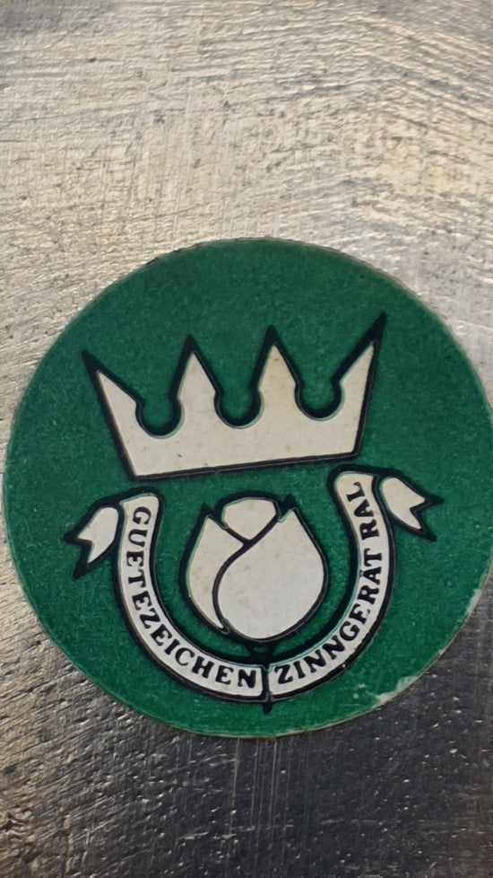 Frieling Zinn Jahreslöffel 1980 mit Holzbrett - Sammellöffel