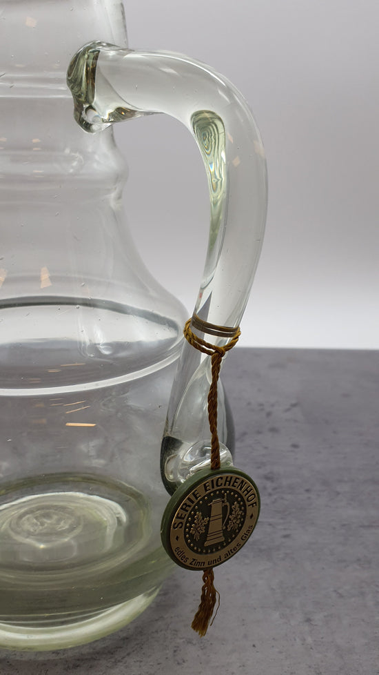 großer Glas Krug/Karaffe, Serie Eichenhof, Waldglas