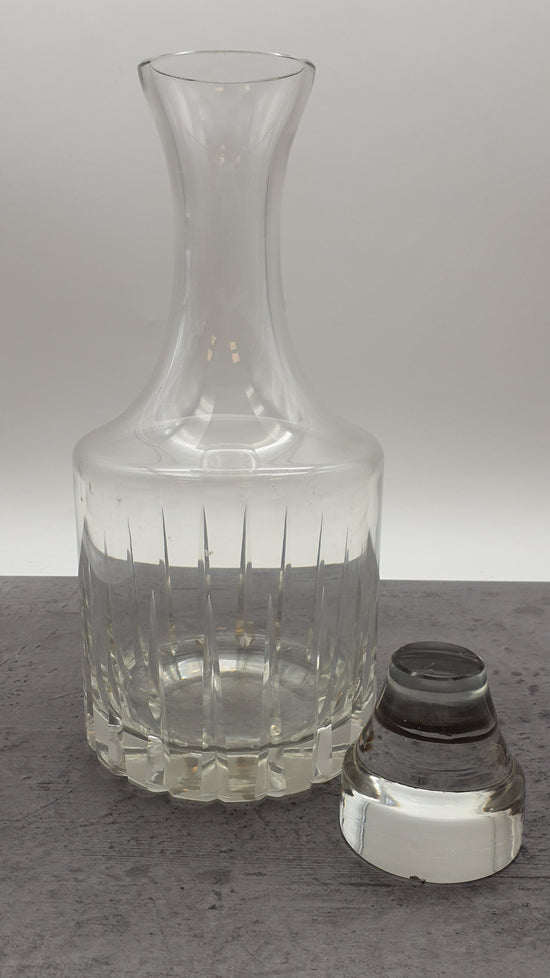 Karaffe aus Glas, Dekanter mit Verschluß, mit Glaskorken,